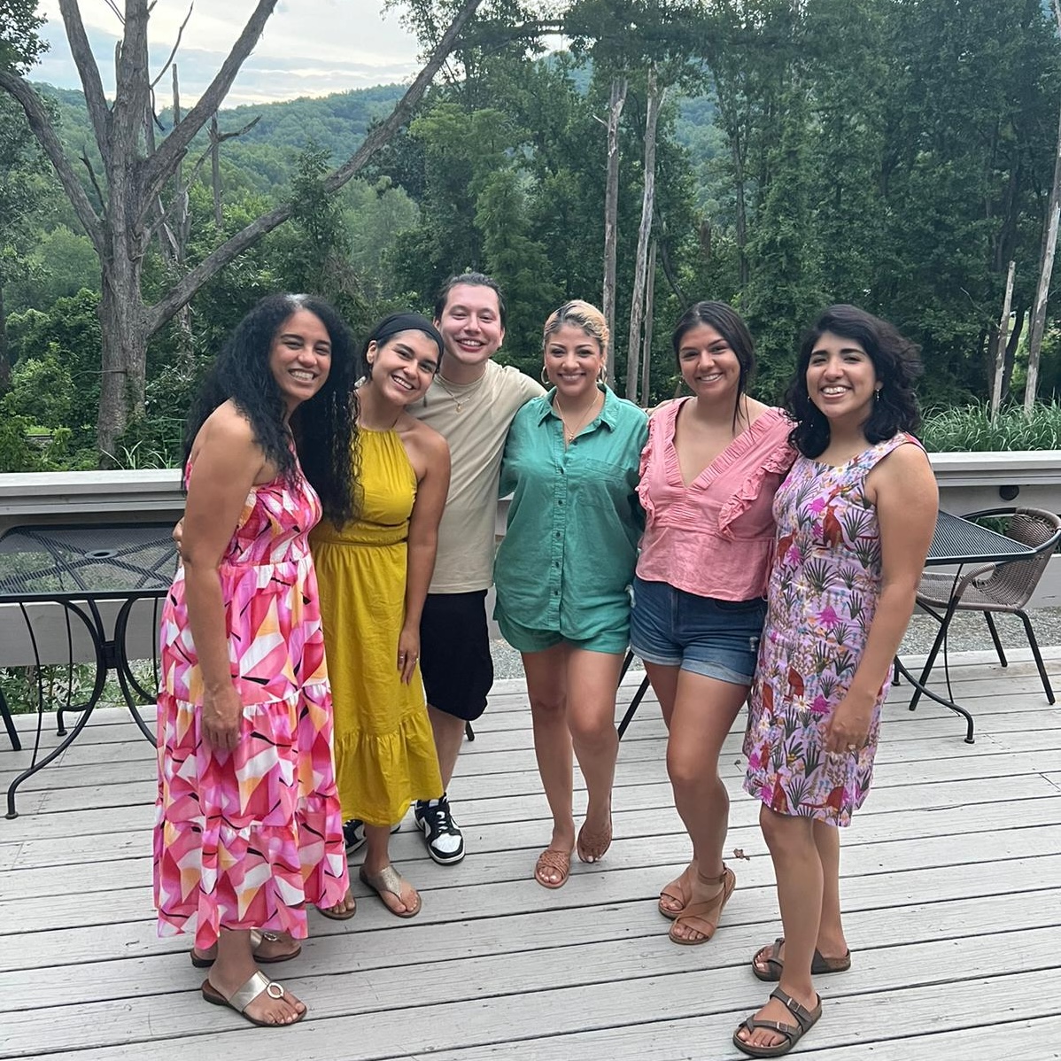Left to right: Ingrid Ramos, Paola Sánchez Valdez, Frank Valdez, Sandra Aviles-Poe, Maria Rincón, Mariana Araujo Herrera